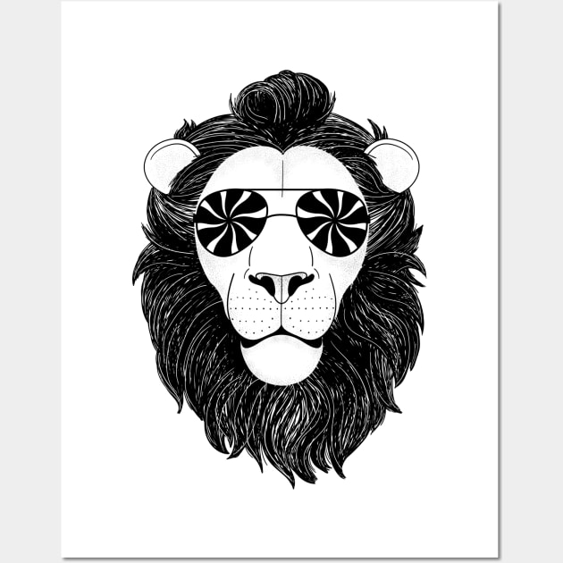 Wild Lion Wall Art by Caden Davis Designs